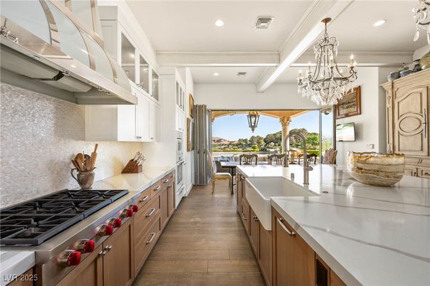 Chandelier, Dining room, Interior, Kitchen, Recessed Lighting, Wood Texture Flooring