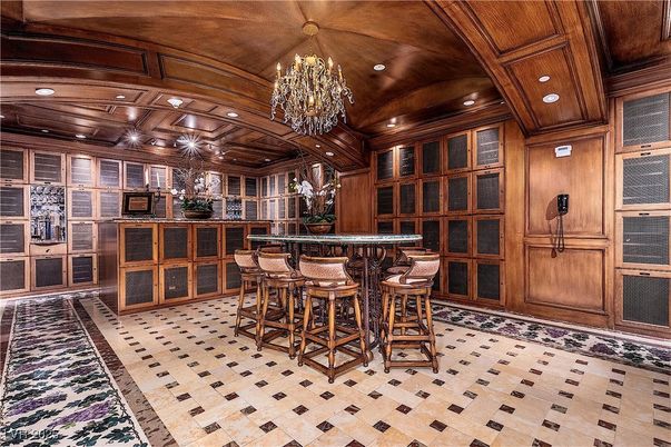 Chandelier, Interior, Recessed Lighting, Wooden Ceilings, Wooden Walls