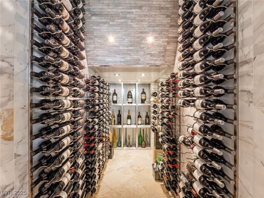 Interior, Recessed Lighting, Stone Walls, Wine Storage