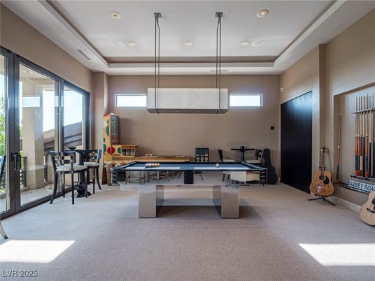 Billiard Table, Fitness Equipment, Game Room, Interior, Pendant Lights, Recessed Lighting