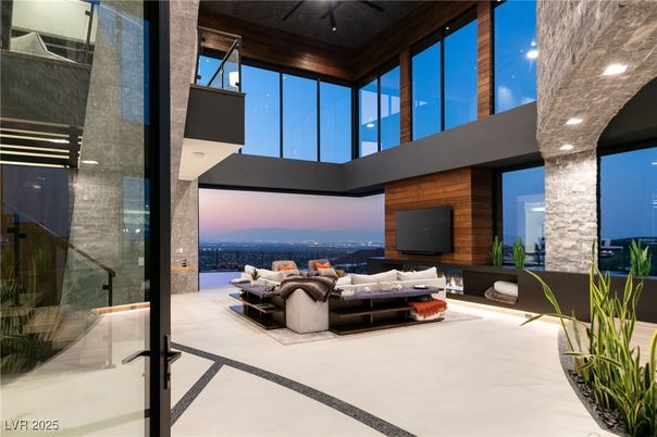 Interior, Living room, Marble, Recessed Lighting, Water