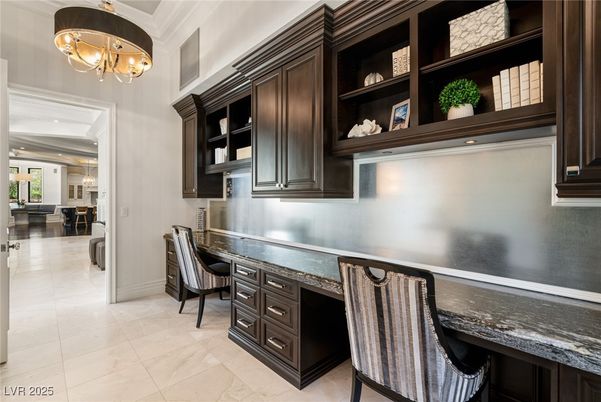 Chandelier, Home Office, Interior