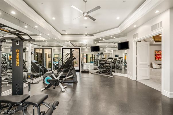Fitness Equipment, Gym, Interior, Recessed Lighting