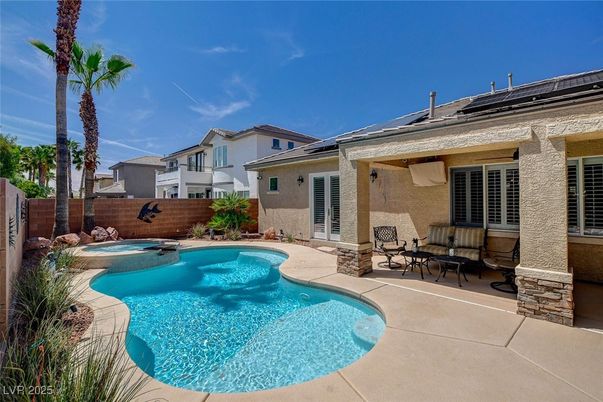 Exterior, Pool, Solar Panels