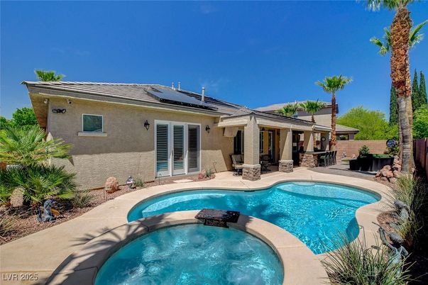 Exterior, Pool, Solar Panels