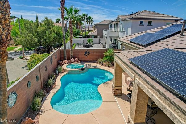 Exterior, Pool, Solar Panels
