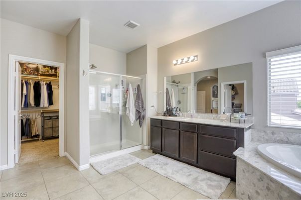 Bathroom, Dual Sink Vanities, Glass Shower, Interior, Walk-in Closets