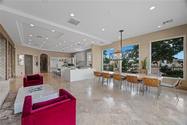 Dining room, Interior, Kitchen, Living room, Pendant Lights, Recessed Lighting