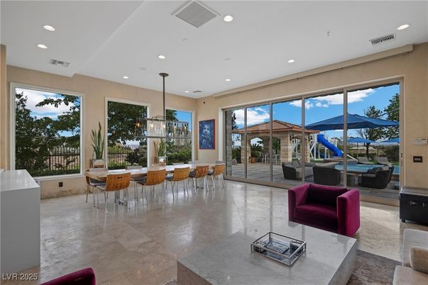 Dining room, Interior, Living room, Pendant Lights, Recessed Lighting
