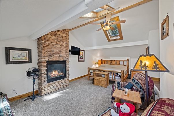 Fireplace, Interior, Stone Walls