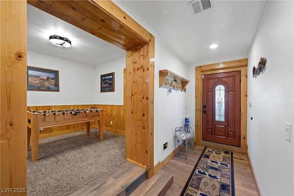 Game Room, Interior, Recessed Lighting, Wood Texture Flooring