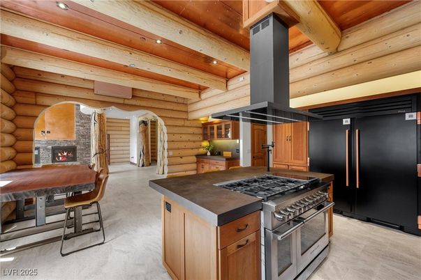 Fireplace, Interior, Kitchen, Wooden Beams, Wooden Ceilings, Wooden Walls