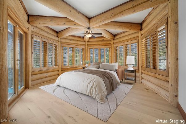 Bedroom, Interior, Wooden Beams, Wood Texture Flooring, Wooden Walls