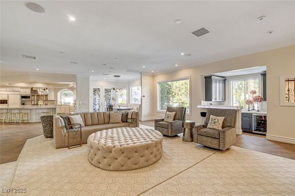 Interior, Kitchen, Living room, Pendant Lights, Recessed Lighting, Wood Texture Flooring