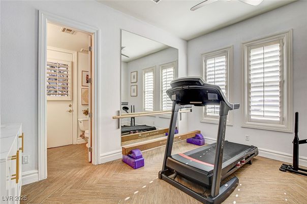 Fitness Equipment, Interior, Wood Texture Flooring