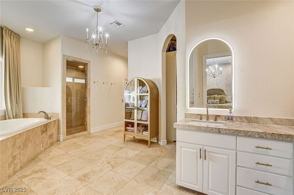 Bathroom, Chandelier, Interior, Recessed Lighting