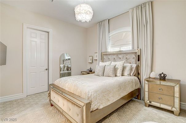 Bedroom, Chandelier, Interior