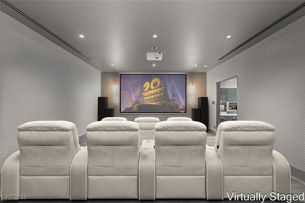 Home Theatre Room, Interior, Projection Screen, Recessed Lighting, Theatre Room