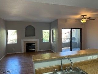 Empty room, Fireplace, Interior, Wood Texture Flooring