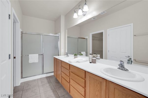 Bathroom, Dual Sink Vanities, Glass Shower, Interior