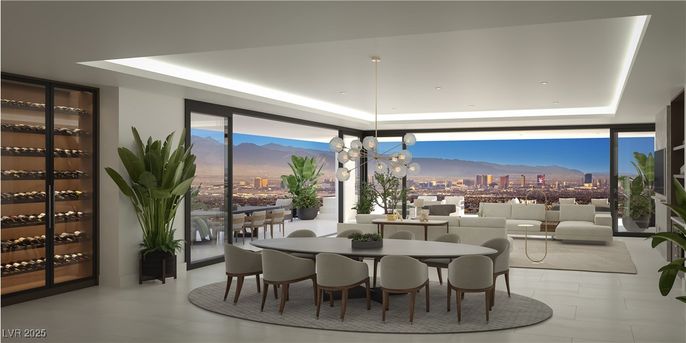 Dining room, Interior, Living room, Pendant Lights, Recessed Lighting