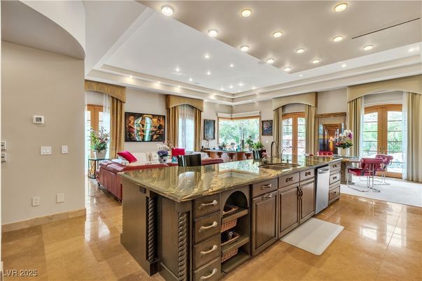 Dining room, Interior, Kitchen, Living room, Recessed Lighting