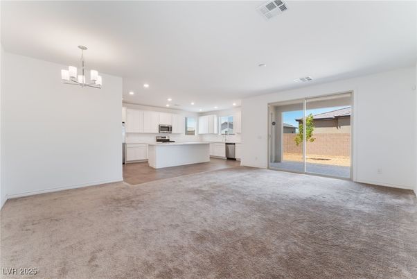 Chandelier, Empty room, Interior, Kitchen, Recessed Lighting
