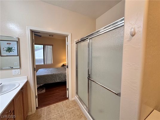Bathroom, Bedroom, Glass Shower, Interior, Wood Texture Flooring