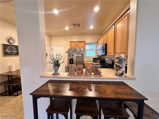 Dining room, Interior, Kitchen, Recessed Lighting