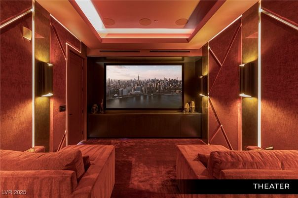 Interior, Projection Screen, Recessed Lighting, Theatre Room