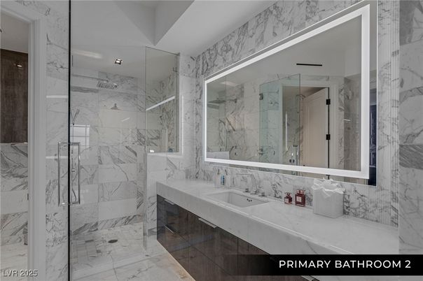 Bathroom, Glass Shower, Interior, Marble, Marble Walls