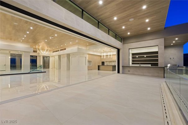 Empty room, Interior, Pendant Lights, Recessed Lighting, Wooden Ceilings