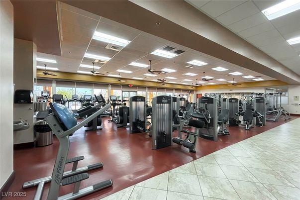 Fitness Equipment, Gym, Interior, Recessed Lighting
