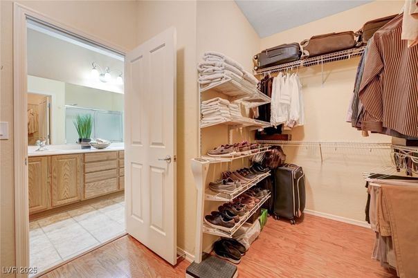 Bathroom, Interior, Walk-in Closets, Wood Texture Flooring
