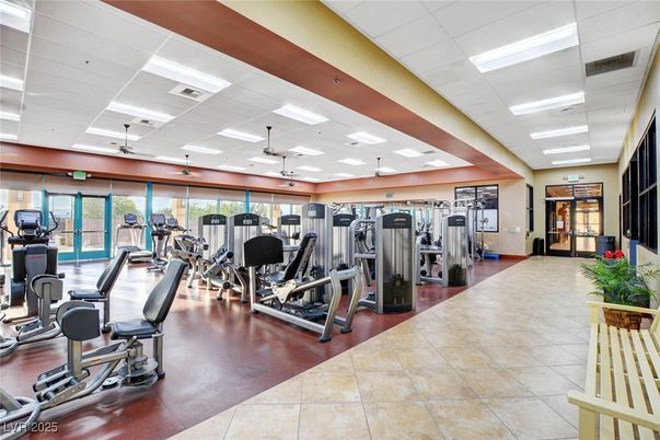 Fitness Equipment, Gym, Interior, Recessed Lighting