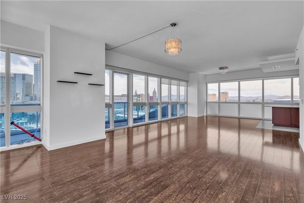 Chandelier, Empty room, Interior, Wood Texture Flooring