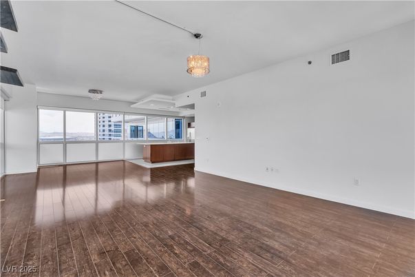 Chandelier, Empty room, Interior, Wood Texture Flooring