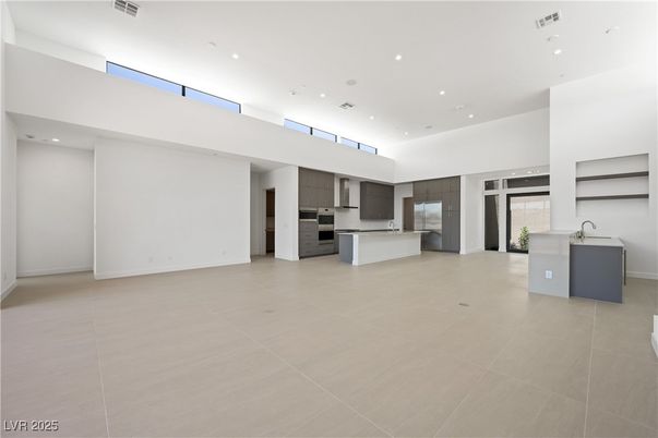 Empty room, Interior, Kitchen, Recessed Lighting