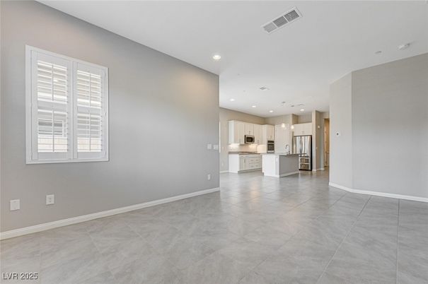 Empty room, Interior, Kitchen, Recessed Lighting