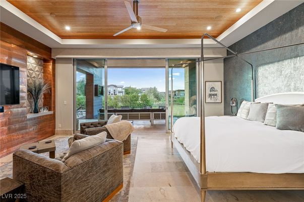Bedroom, Interior, Recessed Lighting, Wooden Ceilings