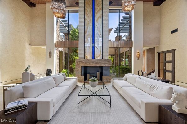 Chandelier, Fireplace, Interior, Living room