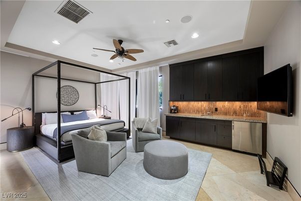 Bedroom, Interior, Recessed Lighting