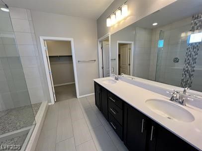 Bathroom, Dual Sink Vanities, Glass Shower, Interior, Recessed Lighting, Walk-in Closets