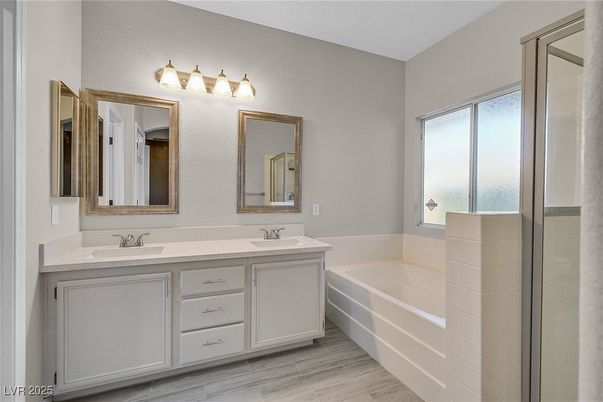 Bathroom, Dual Sink Vanities, Interior, Wood Texture Flooring