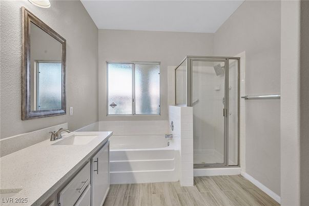 Bathroom, Glass Shower, Interior, Wood Texture Flooring