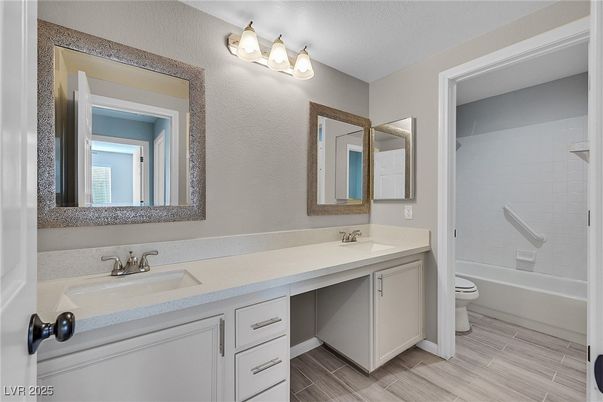 Bathroom, Dual Sink Vanities, Interior, Wood Texture Flooring