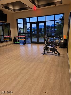 Fitness Equipment, Interior, Wood Texture Flooring