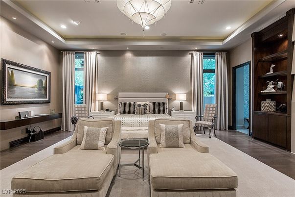Bedroom, Chandelier, Interior, Living room, Recessed Lighting, Wood Texture Flooring
