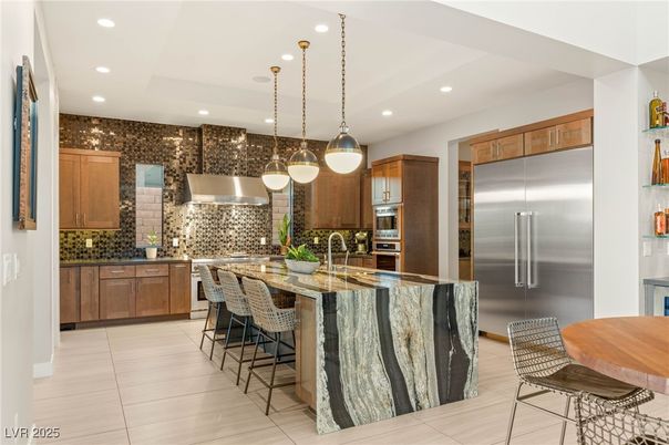 Interior, Kitchen, Pendant Lights, Recessed Lighting, Stainless Steel Appliances