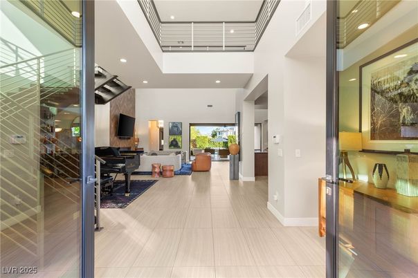 Glass Ceilings, Interior, Living room, Piano, Recessed Lighting